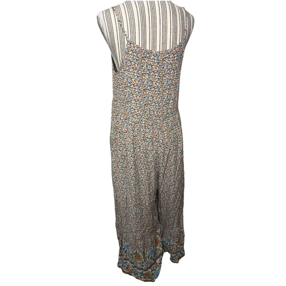 Natural Life Zoe Jumpsuit Wide Leg Size Small tiny flower print Adjustable - Picture 3 of 5